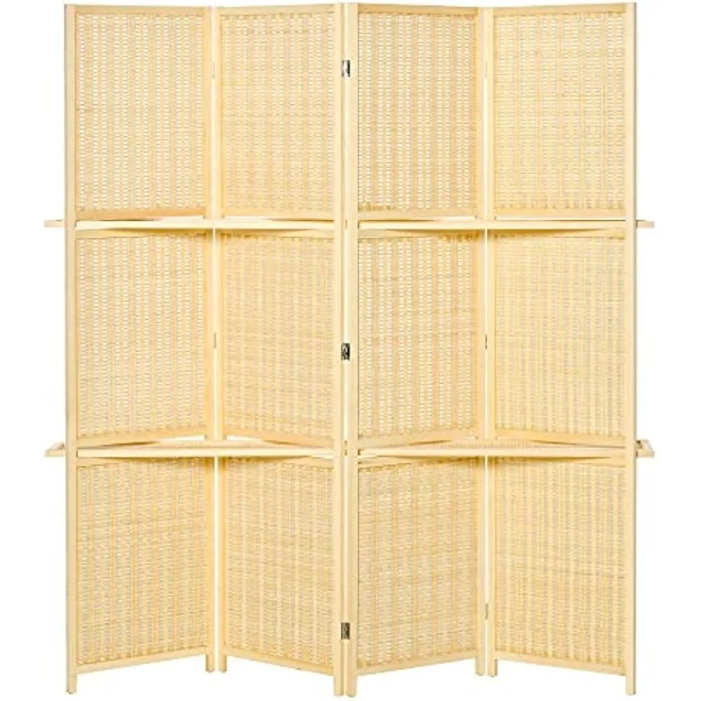 4-Panel Folding Room Divider, 6 Ft Freestanding Natural Wood Color, Screens & Room Dividers
4-Panel Folding Room Divider, 6 Ft Freestanding Natural Wood Color, Screens & Room Dividers