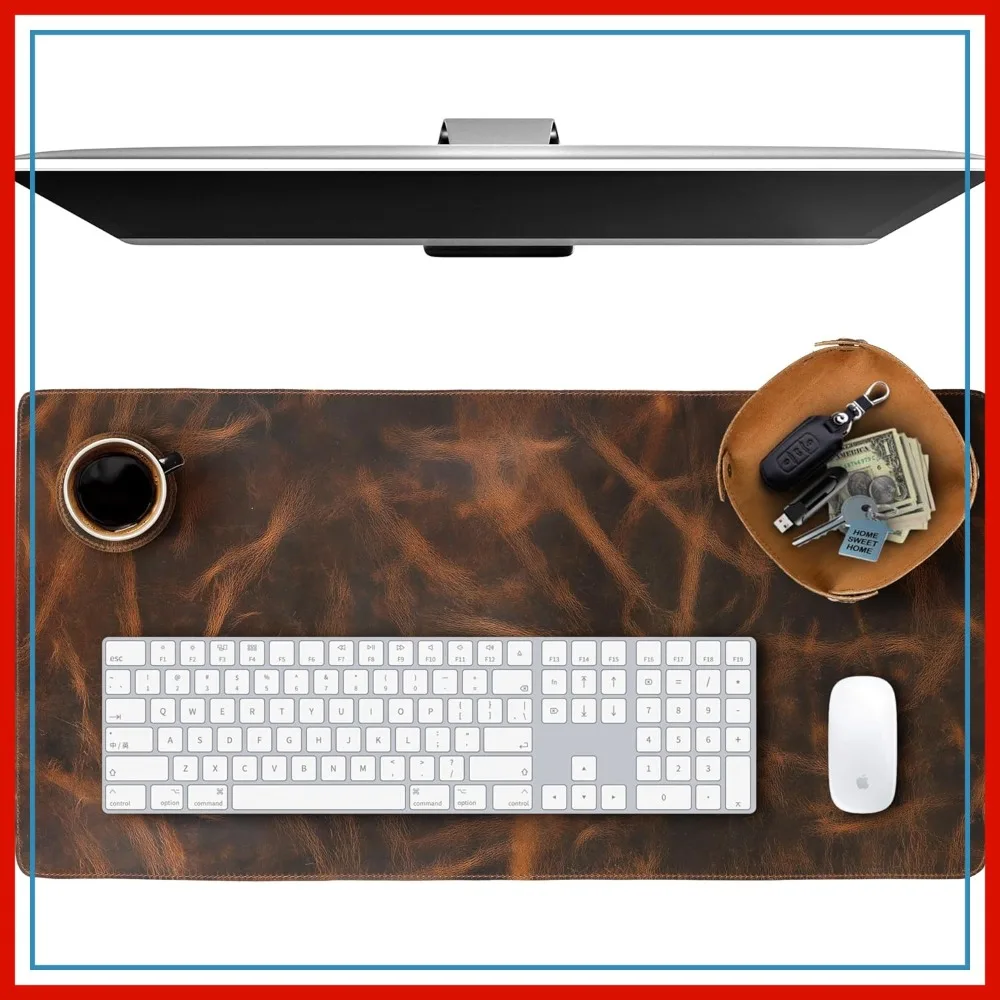 Leather Desk Pad, Real Leather Desk Mat, Large Computer Mouse Pad, 2-Layer 3mm, Office Desktop Accessories
Leather Desk Pad, Real Leather Desk Mat, Large Computer Mouse Pad, 2-Layer 3mm, Office Desktop Accessories