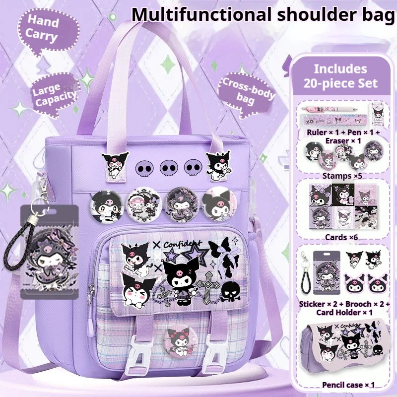 New Large Capacity School Bag For Elementary Junior High School Students Kuromi Cinnamoroll Melody Casual Shoulder Bag Kids Gift
New Large Capacity School Bag For Elementary Junior High School Students Kuromi Cinnamoroll Melody Casual Shoulder Bag Kids Gift