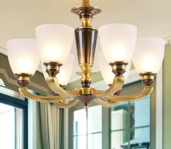 American Chandelier European Style Living Room Lamp Copper Lamp Bedroom Ceiling Lamp Modern Minimalist Restaurant Country Lamps
American Chandelier European Style Living Room Lamp Copper Lamp Bedroom Ceiling Lamp Modern Minimalist Restaurant Country Lamps