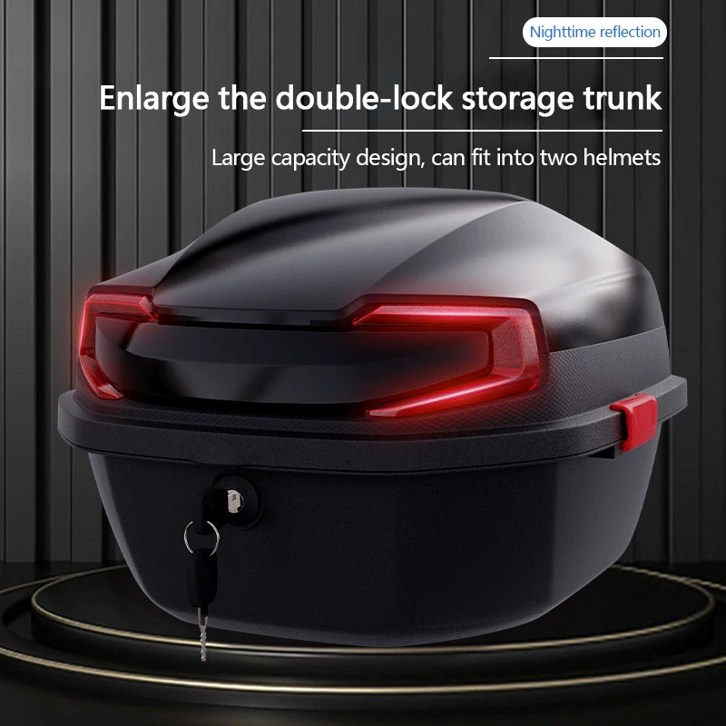 The 40L motorcycle trunk, large storage box, toolbox, electric bicycle storage box, universal trunk is not easy to deform
The 40L motorcycle trunk, large storage box, toolbox, electric bicycle storage box, universal trunk is not easy to deform