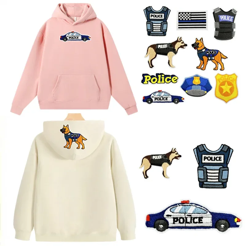 Police Iron on Patches Cartoon Cops Dogs Badge Flag Embroidered Repair Patches for Clothes Tactical Applique for Hats Jeans
Police Iron on Patches Cartoon Cops Dogs Badge Flag Embroidered Repair Patches for Clothes Tactical Applique for Hats Jeans