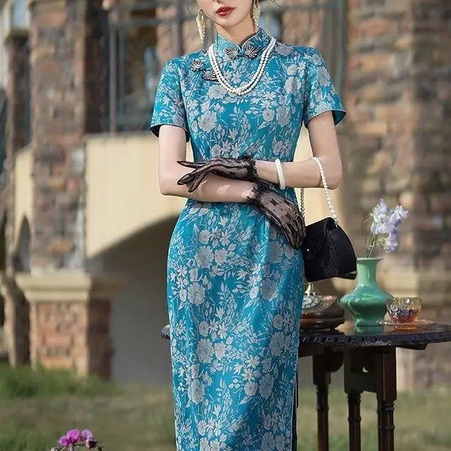 New Chinese Style Elegant Qipao Dress Vintage Cheongsam Young Oriental Lady Evening Party Dress Summer Daily Vestido Dress
New Chinese Style Elegant Qipao Dress Vintage Cheongsam Young Oriental Lady Evening Party Dress Summer Daily Vestido Dress