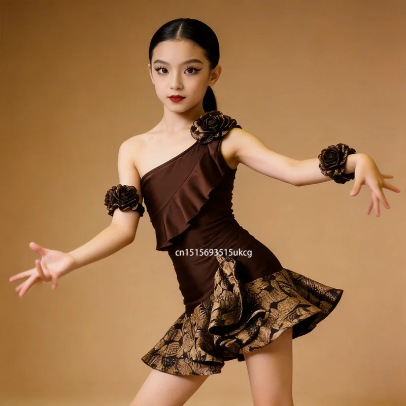 Teenager Mesh Ruffled Dress Latin Dance Practice Clothes Cha Cha Rumba Samba Stage Practice Performance Dress Flower Decoration
Teenager Mesh Ruffled Dress Latin Dance Practice Clothes Cha Cha Rumba Samba Stage Practice Performance Dress Flower Decoration