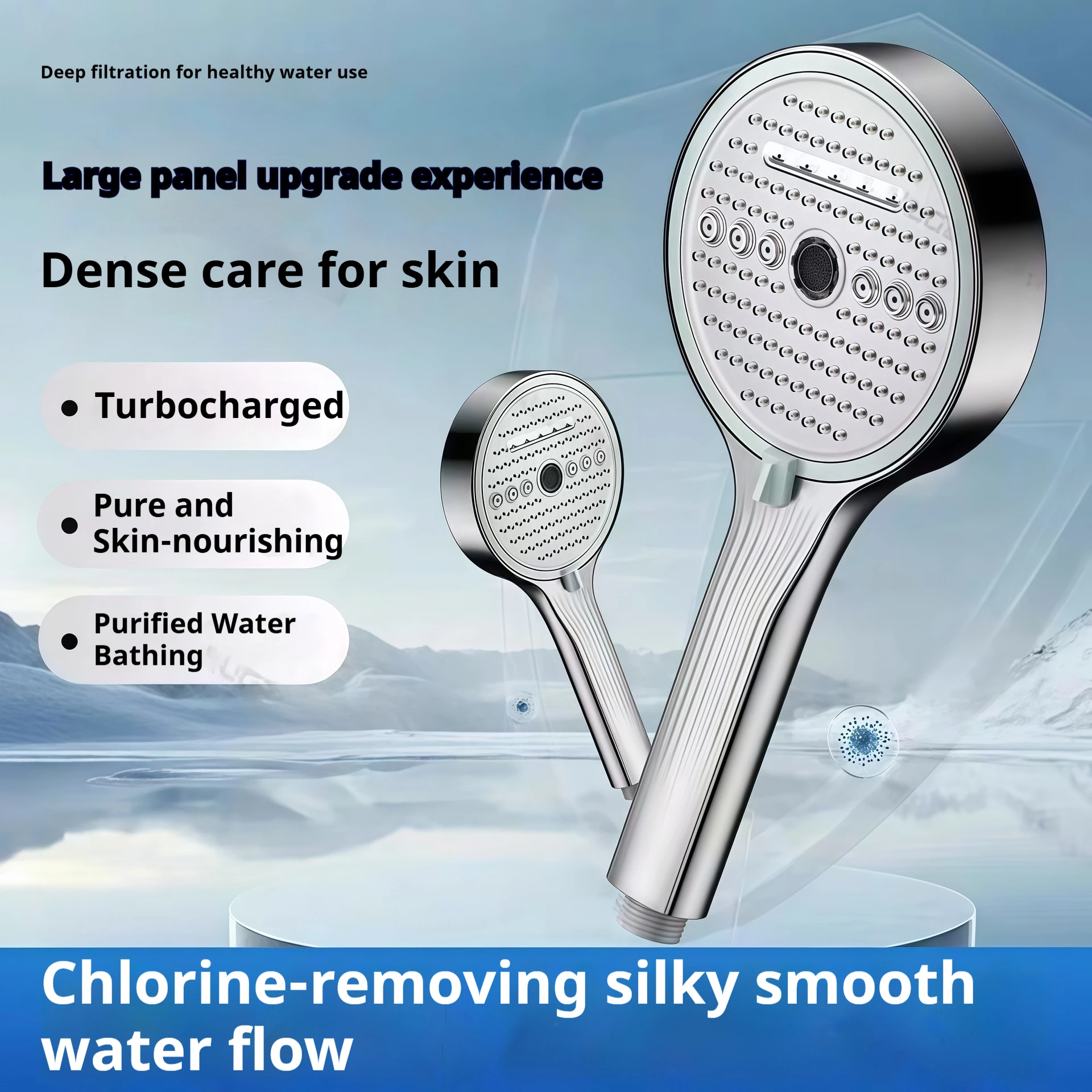 High Pressure Shower Head With 316 Stainless Steel Filter Element,6 Modes ShowerHead Adjustable Bathroom Accessories
High Pressure Shower Head With 316 Stainless Steel Filter Element,6 Modes ShowerHead Adjustable Bathroom Accessories