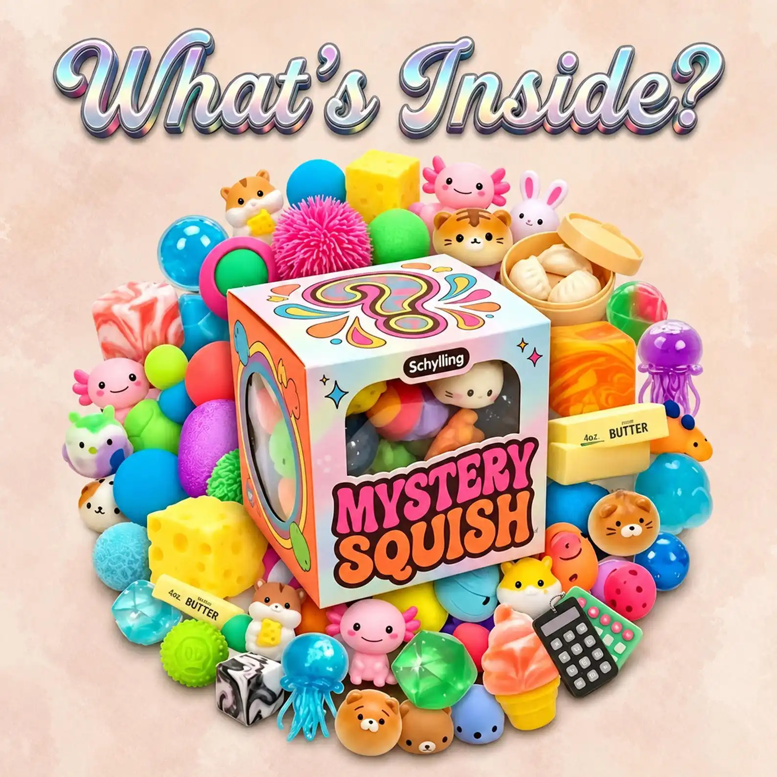 Mystery Squishy Gift Box with Soft Bear Axolotl Cheese and Dumpling Styles
Mystery Squishy Gift Box with Soft Bear Axolotl Cheese and Dumpling Styles