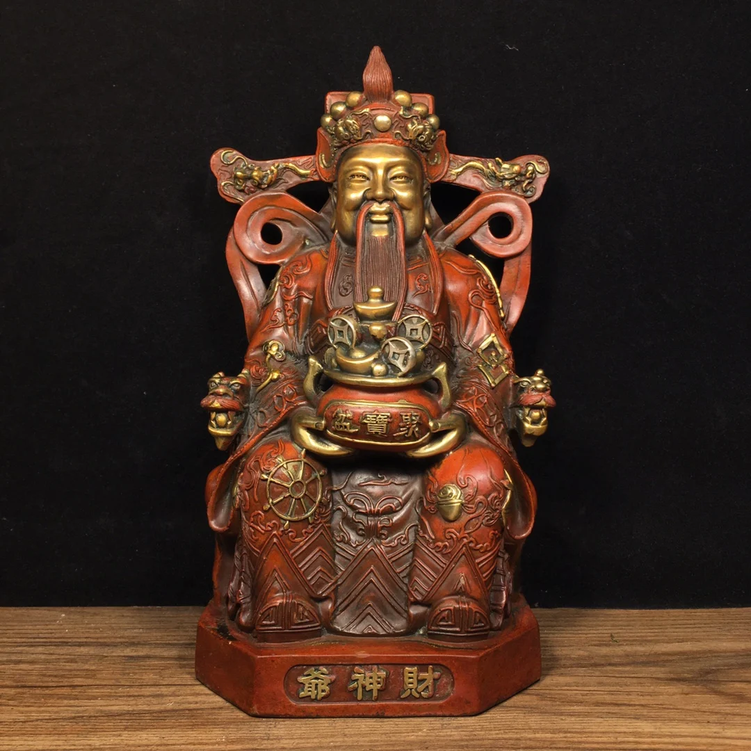 10"Nepalese folk Old Bronze Gilded True Gold God of Wealth Treasure Bowl Yuanbao Coins Amass wealth Worship Hall
10"Nepalese folk Old Bronze Gilded True Gold God of Wealth Treasure Bowl Yuanbao Coins Amass wealth Worship Hall