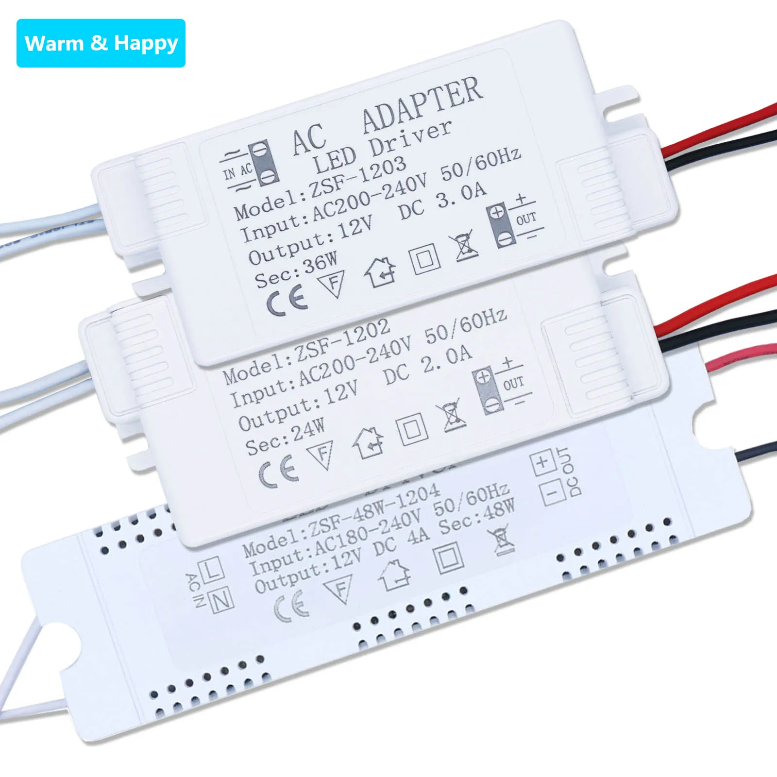6W 12W 18W 24W 36W 48W 60W DC12V LED Driver Constant Voltage Driving Power Supply 0.5A 1A 1.5A 2A 3A 4A 5A Lighting Transformer
6W 12W 18W 24W 36W 48W 60W DC12V LED Driver Constant Voltage Driving Power Supply 0.5A 1A 1.5A 2A 3A 4A 5A Lighting Transformer