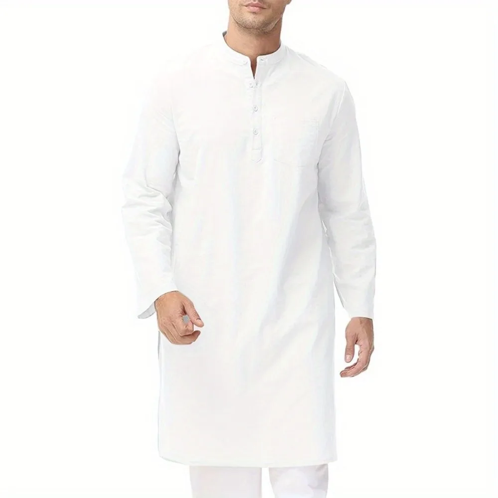 Mens Ethnic Cotton Long Sleeve Robe Henley Shirt Side Slit Button Up Traditional Wear
Mens Ethnic Cotton Long Sleeve Robe Henley Shirt Side Slit Button Up Traditional Wear
