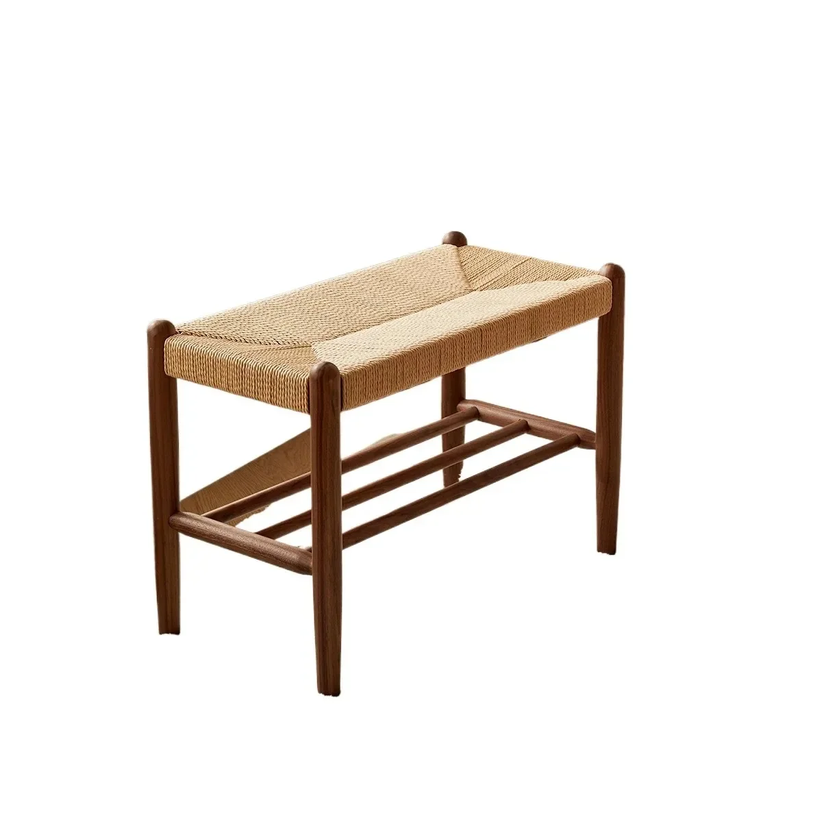 Black walnut shoe changing stool, shoe-wearing Japanese restaurant stool, beef tendon braided rope
Black walnut shoe changing stool, shoe-wearing Japanese restaurant stool, beef tendon braided rope