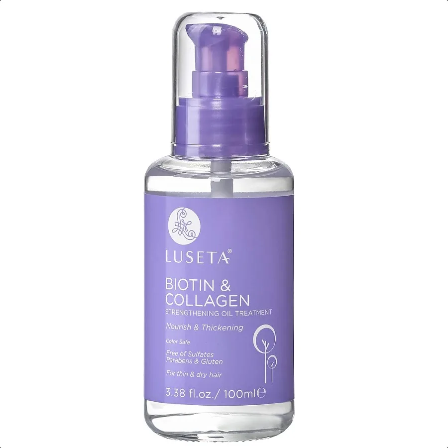 L LUSETA Biotin Сыворотка для роста волос с коллагеновым маслом для тонких и поврежденных волос, масло для роста волос, сыворотка для роста биотинов для вьющихся плотв
L LUSETA Biotin Сыворотка для роста волос с коллагеновым маслом для тонких и поврежденных волос, масло для роста волос, сыворотка для роста биотинов для вьющихся плотв