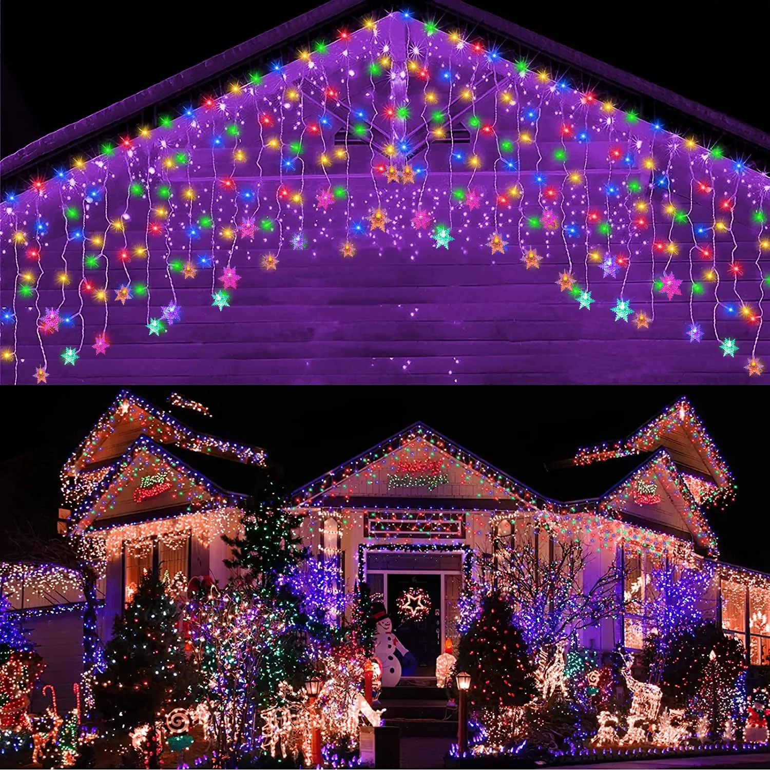 Led Icicle Lights with Snowflake Christmas Decorations 2025 Outdoor New Year 2026 Garlands Curtain Hanging Fairy Lights Indoor
Led Icicle Lights with Snowflake Christmas Decorations 2025 Outdoor New Year 2026 Garlands Curtain Hanging Fairy Lights Indoor