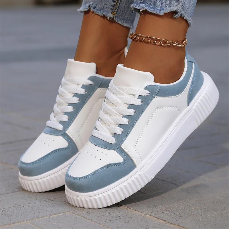 Women Casual Shoes Flat Board Shoes Lace Up White Sneakers Thick Sole Outdoor Female White Walking PU Leather Luxury Fashion
Women Casual Shoes Flat Board Shoes Lace Up White Sneakers Thick Sole Outdoor Female White Walking PU Leather Luxury Fashion