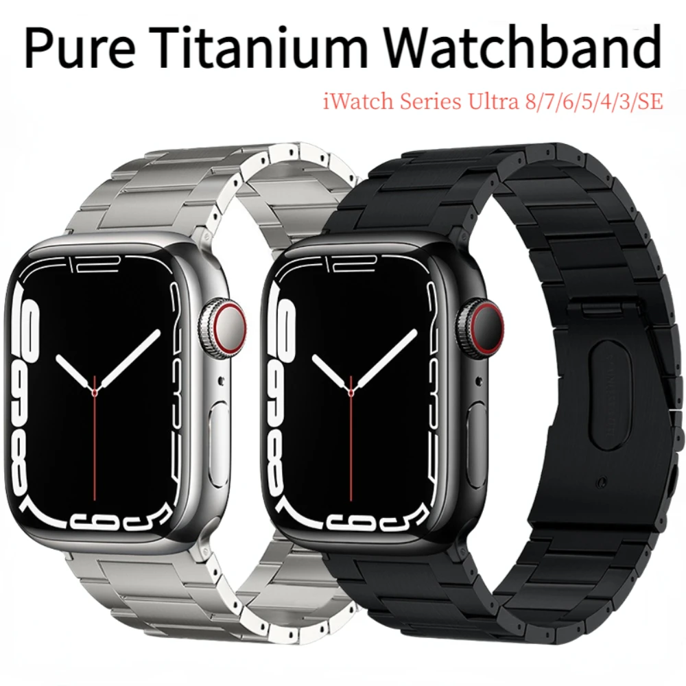 Ремешок из чистого титана для Apple Watch Ultra, металлический браслет из нержавеющей стали для iWatch 6543SE 44 40 мм 42 38, 49 мм 8 7 45 мм 41 мм
Ремешок из чистого титана для Apple Watch Ultra, металлический браслет из нержавеющей стали для iWatch 6543SE 44 40 мм 42 38, 49 мм 8 7 45 мм 41 мм