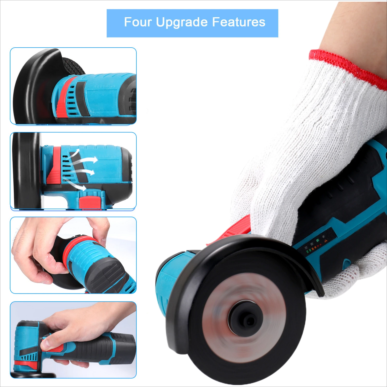 Профессиональная 12В беспроводная мини-угловая шлифовальная машина с литий-ионным аккумулятором, ручной инструмент для шлифовки, полировки и резки для домашних DIY-проектов
Профессиональная 12В беспроводная мини-угловая шлифовальная машина с литий-ионным аккумулятором, ручной инструмент для шлифовки, полировки и резки для домашних DIY-проектов