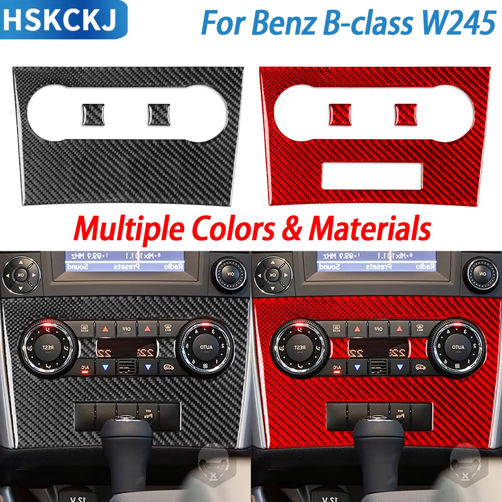For Benz B Class W245 2005-2011 Car Accessories Carbon Fiber Air Conditioning AC Control Panel Cover Trim Sticker Decoration
For Benz B Class W245 2005-2011 Car Accessories Carbon Fiber Air Conditioning AC Control Panel Cover Trim Sticker Decoration