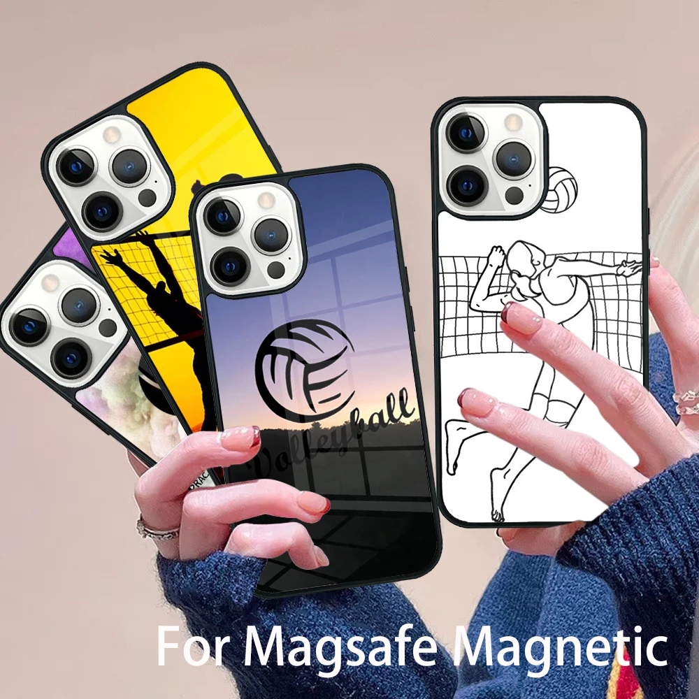 Volleyball Sport Phone Case Magesafe Magnetic Wireless Charge Cover For IPhone 16 11 12 13 14 15 Pro Max Plus Mini
Volleyball Sport Phone Case Magesafe Magnetic Wireless Charge Cover For IPhone 16 11 12 13 14 15 Pro Max Plus Mini