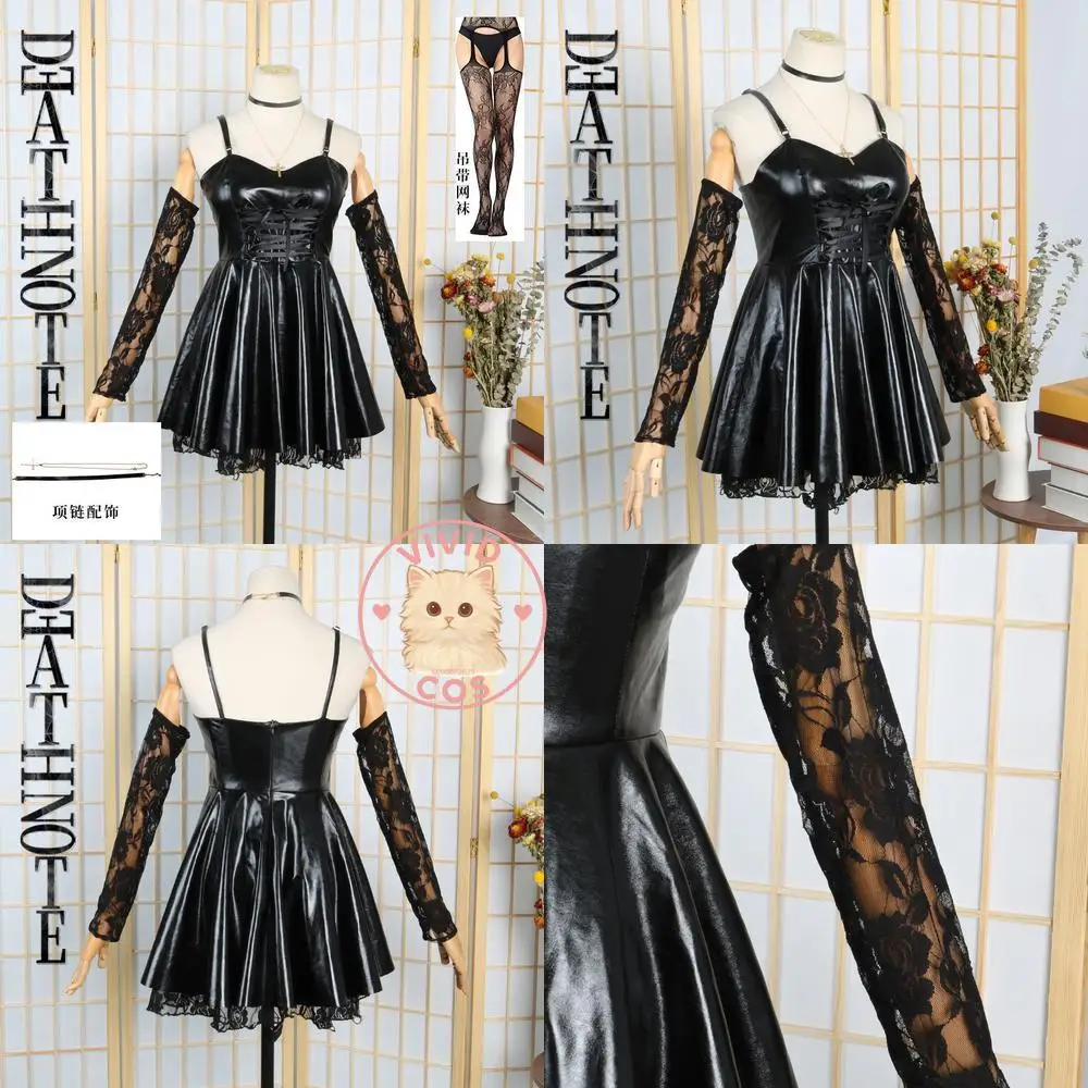 Hot Death Note Cosplay Costume Anime Misa Amane Sexy Black Dress with Cross Necklace Role Play Women Wig for Comic Con Halloween
Hot Death Note Cosplay Costume Anime Misa Amane Sexy Black Dress with Cross Necklace Role Play Women Wig for Comic Con Halloween