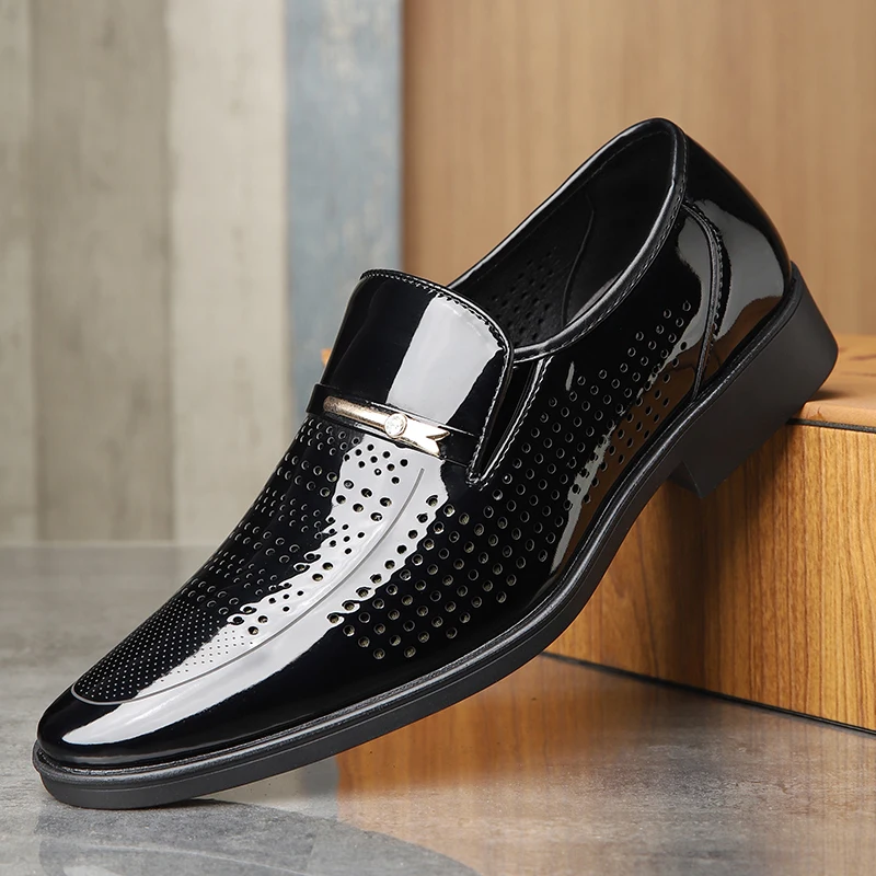 Men Summer Hollow Out Breathable Leather Shoes Soft Sole Slip On Business Office Formal Derby Shoes-2119-1
Men Summer Hollow Out Breathable Leather Shoes Soft Sole Slip On Business Office Formal Derby Shoes-2119-1