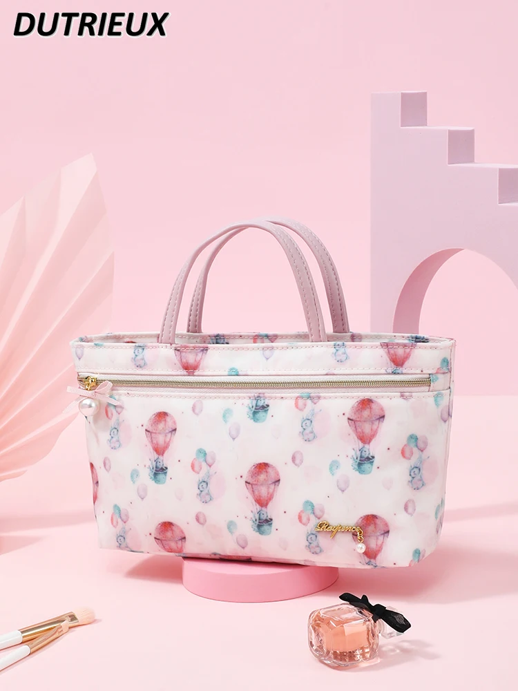 Lady Cosmetic Bag Large Capacity Portable Wash Waterproof Storage Bags Casual Handbag Sweet Cute Fashion Women's Handbags
Lady Cosmetic Bag Large Capacity Portable Wash Waterproof Storage Bags Casual Handbag Sweet Cute Fashion Women's Handbags