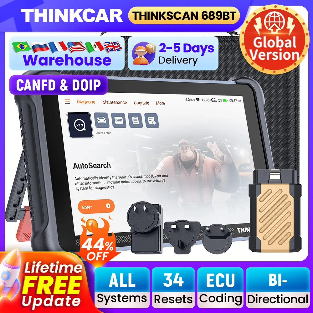 THINKCAR THINKSCAN 689BT Автомобильный диагностический инструмент CANFD DOIP Двунаправленное кодирование ЭБУ 34 Сброс Полная система Сканер Obd2 Пожизненный бесплатно
THINKCAR THINKSCAN 689BT Автомобильный диагностический инструмент CANFD DOIP Двунаправленное кодирование ЭБУ 34 Сброс Полная система Сканер Obd2 Пожизненный бесплатно