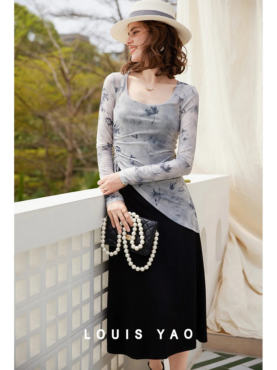 LOUIS YAO Women Dress Set 2024 Summer Autumn New Print Drawstring Top Slip Dress Set O Neck Long Sleeve Slim Fit Elegant Dress
LOUIS YAO Women Dress Set 2024 Summer Autumn New Print Drawstring Top Slip Dress Set O Neck Long Sleeve Slim Fit Elegant Dress
