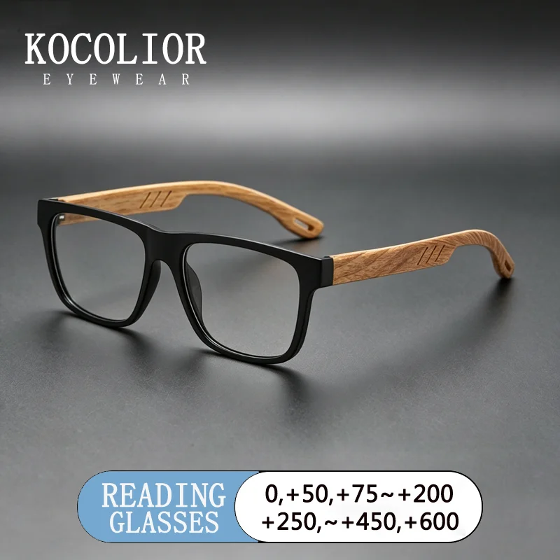 KOCOLIOR New Green Wood-grain Imitation Men Frame Reading Glasses for Men Women Anti Blue Light Vintage Big Square Frame Eyewear
KOCOLIOR New Green Wood-grain Imitation Men Frame Reading Glasses for Men Women Anti Blue Light Vintage Big Square Frame Eyewear