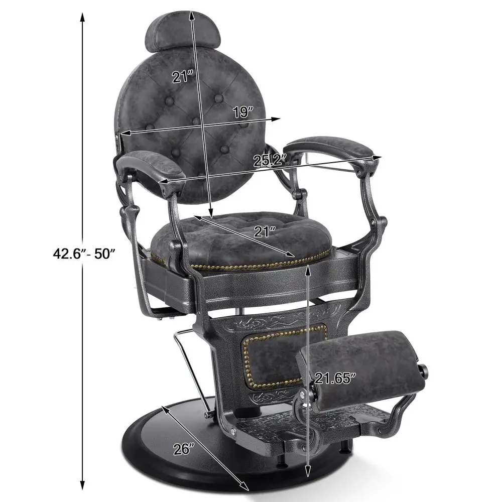 Retro Barber Chair Heavy Duty Barber Chairs Vintage Salon Chair Hydraulic Recline Beauty Spa Styling Equipment Rounded Cushioni
Retro Barber Chair Heavy Duty Barber Chairs Vintage Salon Chair Hydraulic Recline Beauty Spa Styling Equipment Rounded Cushioni