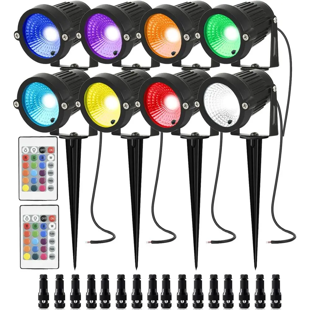 Color Changing LED Landscape Lights, IP66 Waterproof Outdoor Spotlight, 5W 12V with Remote Control, 16 Pieces Set for Garden and
Color Changing LED Landscape Lights, IP66 Waterproof Outdoor Spotlight, 5W 12V with Remote Control, 16 Pieces Set for Garden and