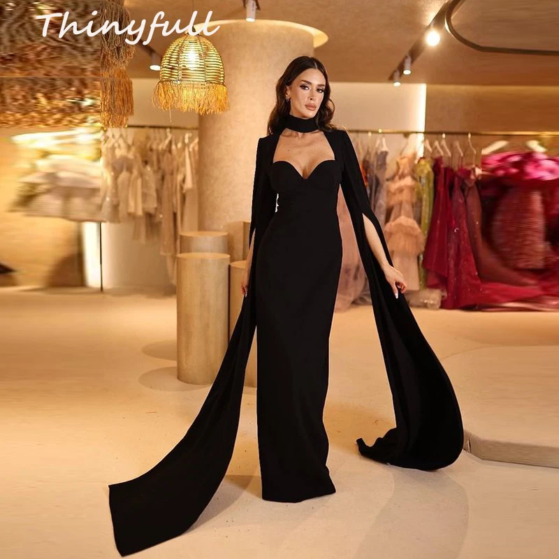 Thinyfull Mermaid Satin Arab Prom Dresses Sweetheart Cap Sleeves Evening Party Dress Dubai Formal Occasion Gown Customized
Thinyfull Mermaid Satin Arab Prom Dresses Sweetheart Cap Sleeves Evening Party Dress Dubai Formal Occasion Gown Customized