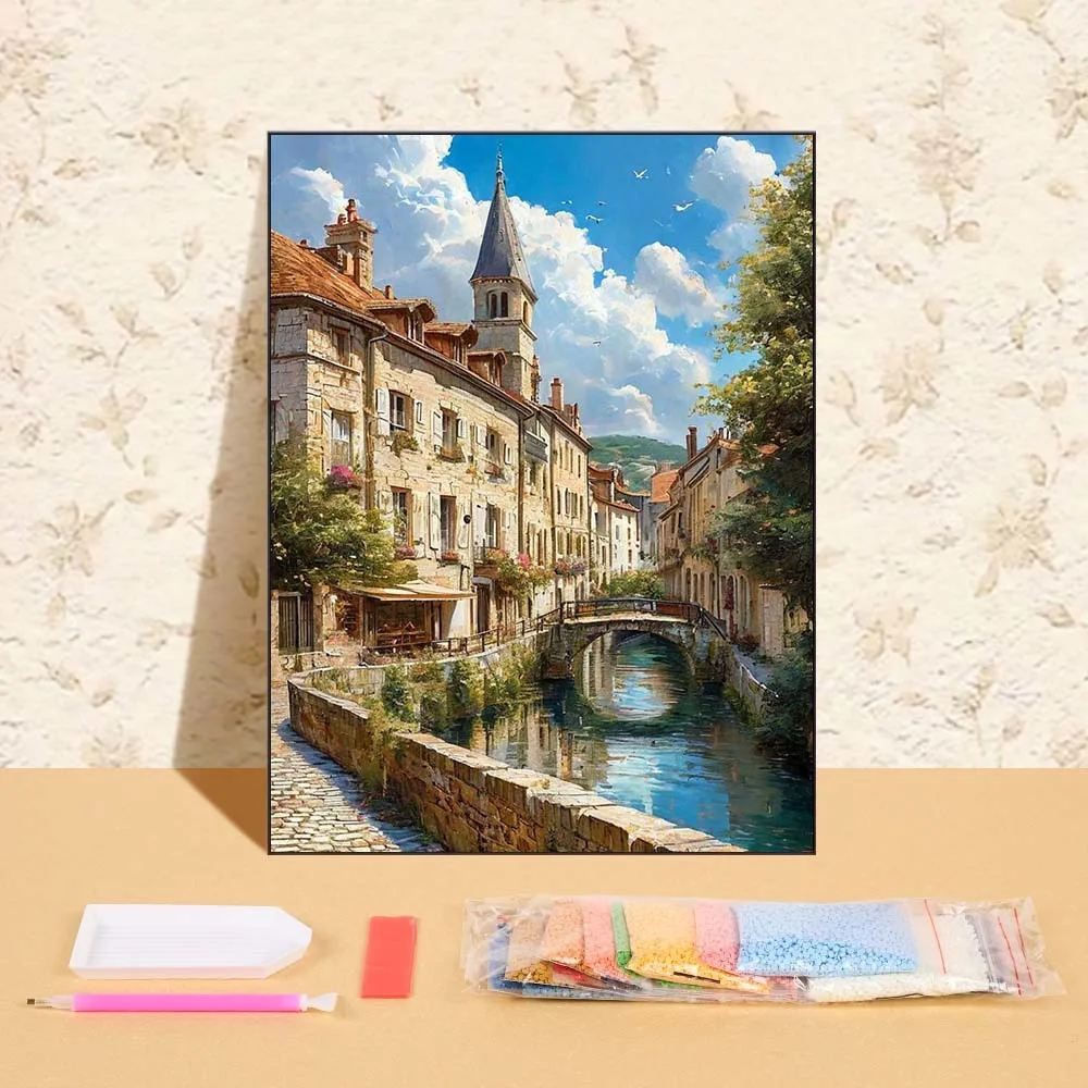 New Arrivals Diamond Painting River Town Landscape Diy Diamond Mosaic Handmade Gift Art Picture Home Decoration Craft Kit
New Arrivals Diamond Painting River Town Landscape Diy Diamond Mosaic Handmade Gift Art Picture Home Decoration Craft Kit