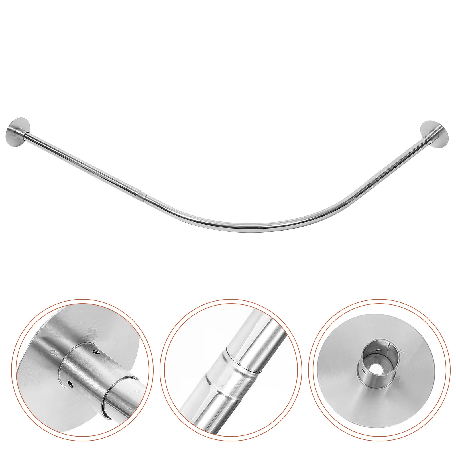 Curved Telescoping Heavy Duty Tension Curtain Rod Adjustable for Shower Window Closet Clothes Drying Flexible Metal Rod
Curved Telescoping Heavy Duty Tension Curtain Rod Adjustable for Shower Window Closet Clothes Drying Flexible Metal Rod