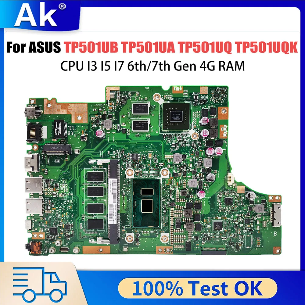 TP501U Notebook Mainboard For ASUS Vivobook TP501UB TP501UA TP501UQ TP501UQK Laptop Motherboard CPU I7 Gen 4G RAM GT940M
TP501U Notebook Mainboard For ASUS Vivobook TP501UB TP501UA TP501UQ TP501UQK Laptop Motherboard CPU I7 Gen 4G RAM GT940M