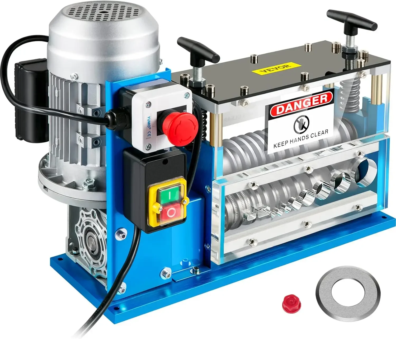 Electric Wire Stripping Machine, 370W 0.06" - 1.5" Automatic Motorized Cable Stripper w/ 75 Feet/Minute Speed, 11 Channels
Electric Wire Stripping Machine, 370W 0.06" - 1.5" Automatic Motorized Cable Stripper w/ 75 Feet/Minute Speed, 11 Channels