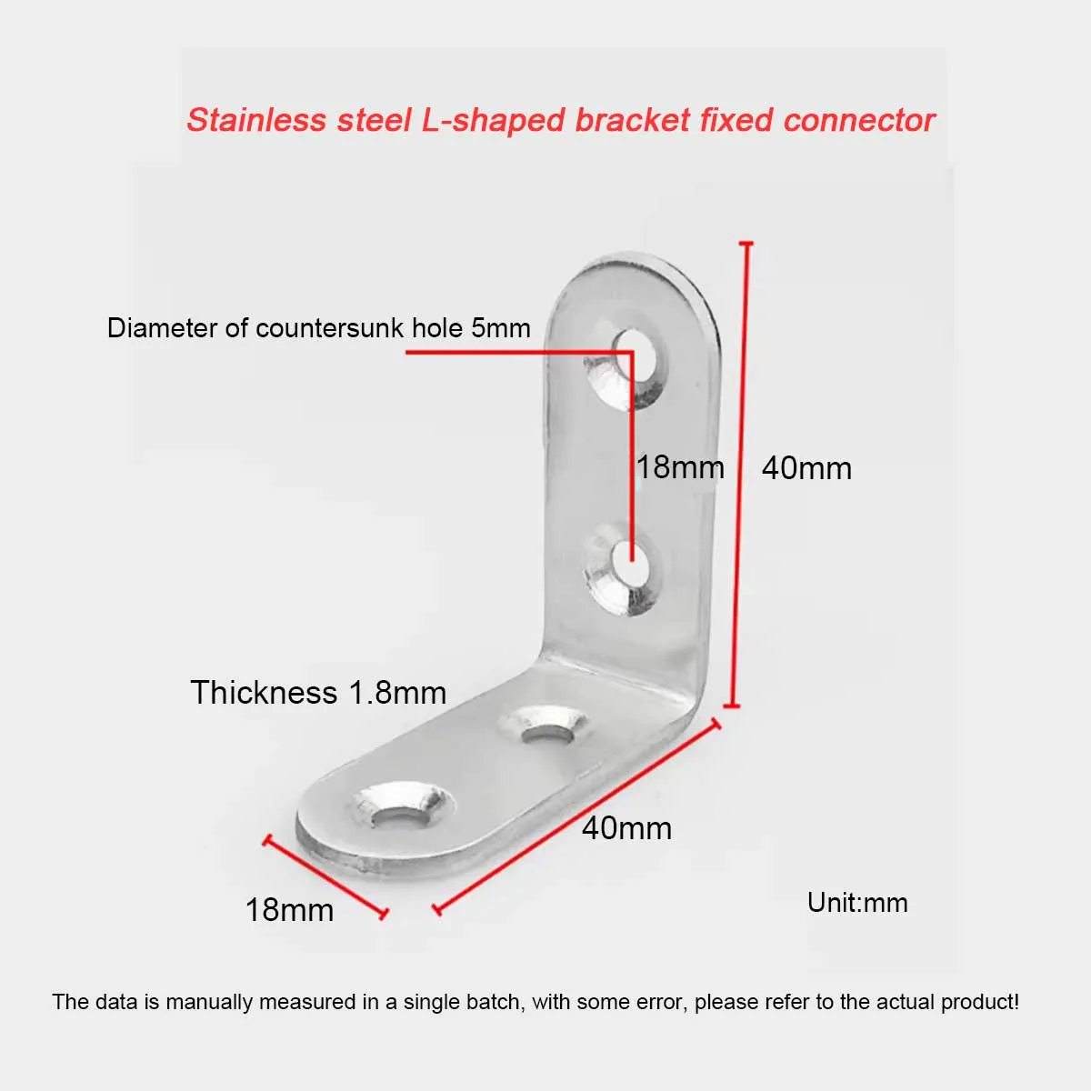 90 Degree Right Angle Thickened Perforated Home Decoration Layer Board 201 Stainless Steel L-Shaped Corner Code Fixed Connector
90 Degree Right Angle Thickened Perforated Home Decoration Layer Board 201 Stainless Steel L-Shaped Corner Code Fixed Connector