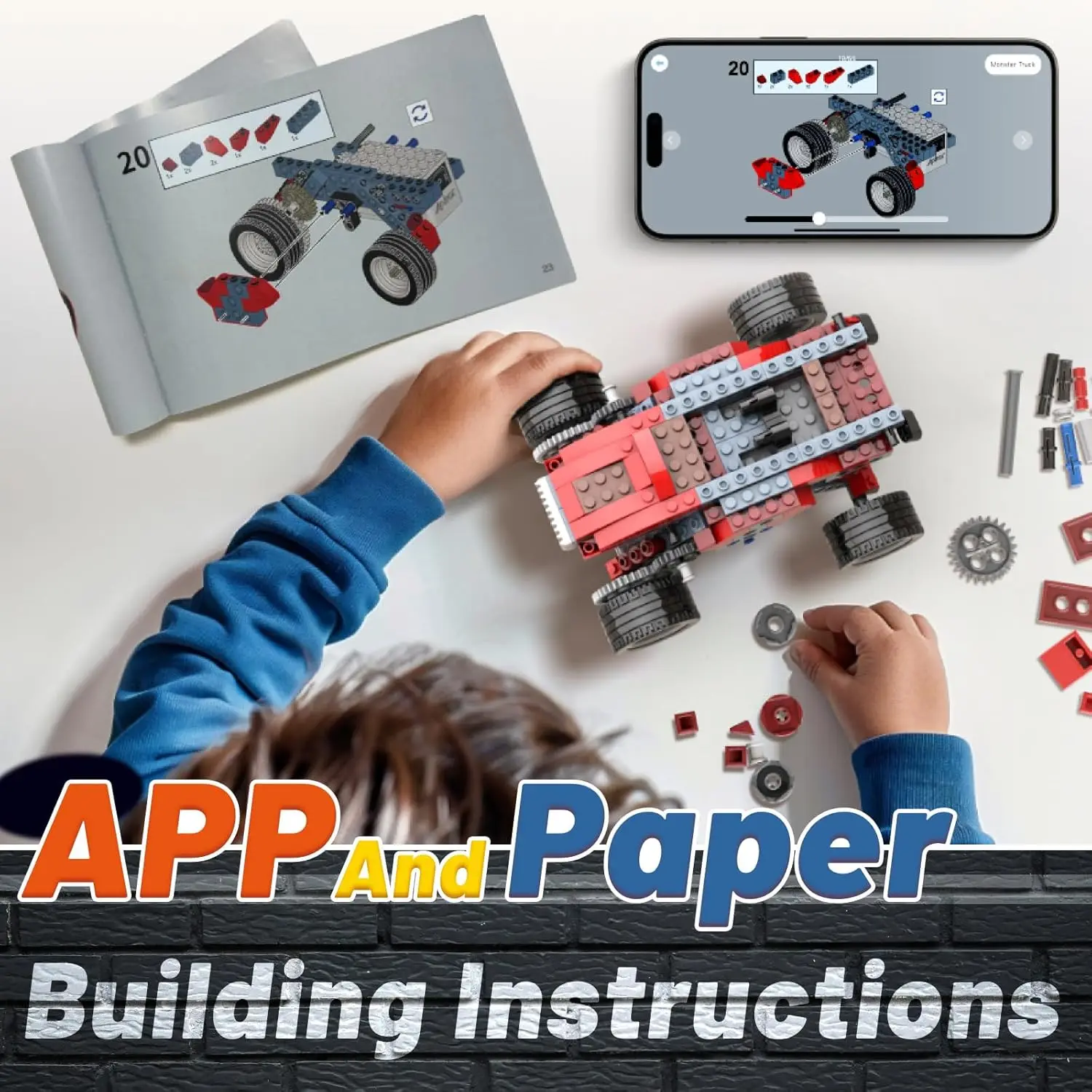 Apitor Robot Building Kit with 600 Pieces, 12-in-1 STEM Technic Coding Robotic Toys, DIY Electronic Monster Truck Building Kit Apitor Robot Building Kit with 600 Pieces, 12-in-1 STEM Technic Coding Robotic Toys, DIY Electronic Monster Truck Building Kit