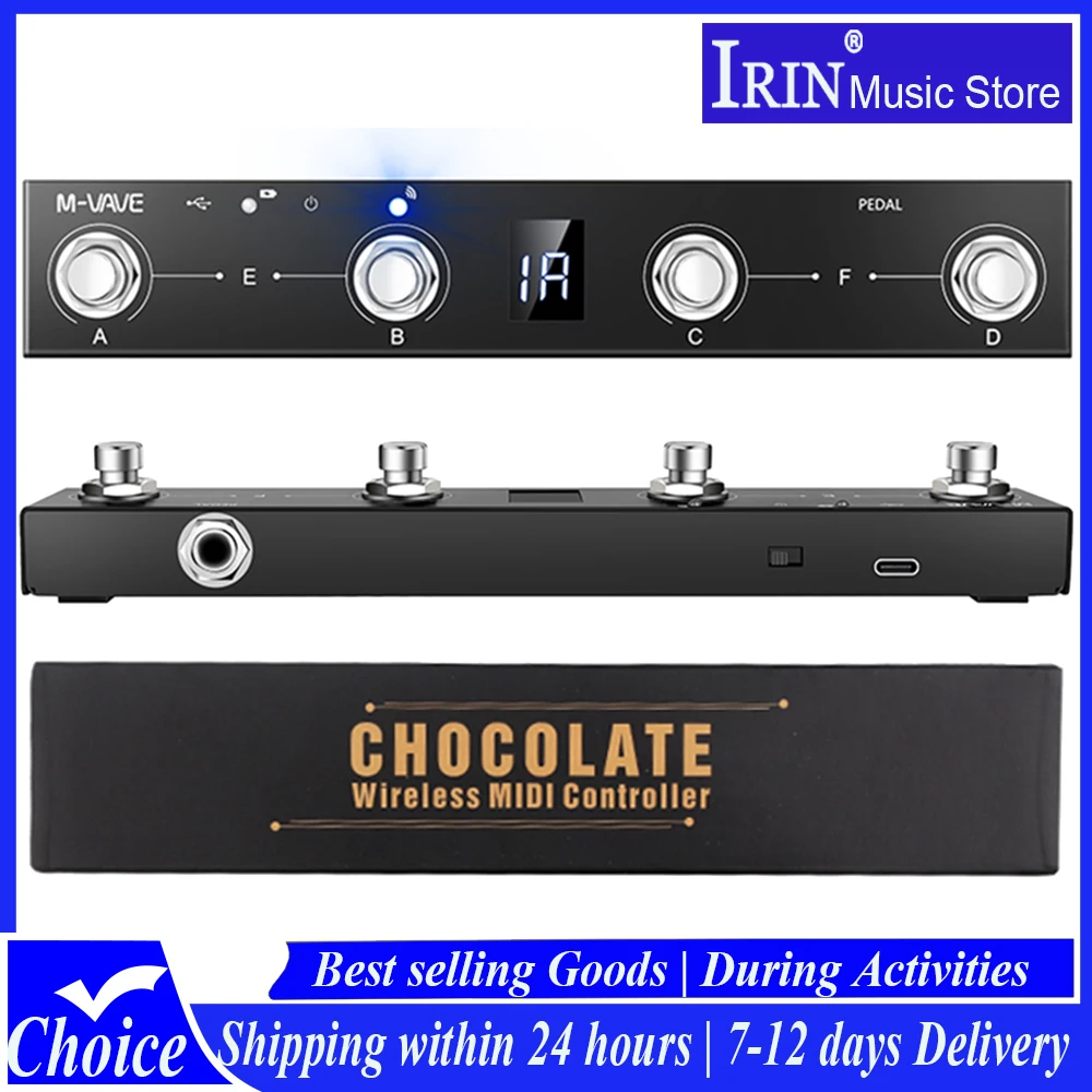 M-VAVE Chocolate Schokolade BT Rechargeable 4 Buttons MIDI Controller Pedal APP Control with Wireless Transmission Systems
M-VAVE Chocolate Schokolade BT Rechargeable 4 Buttons MIDI Controller Pedal APP Control with Wireless Transmission Systems