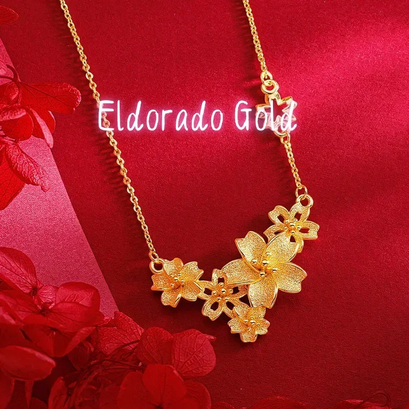 Eldorado Gold 9999 Real Gold 24K Sansheng Flower Set Chain Gold Premium Flower Clavicle Necklace Wedding Flower Necklace
Eldorado Gold 9999 Real Gold 24K Sansheng Flower Set Chain Gold Premium Flower Clavicle Necklace Wedding Flower Necklace