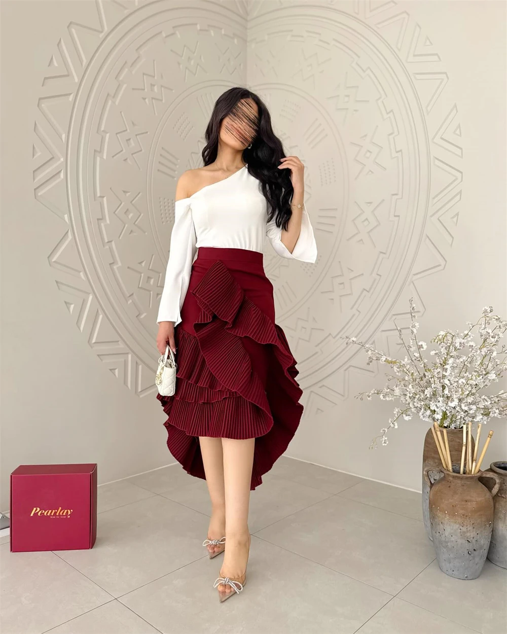 Customized Temperament Off The Shoulder Ruffles Evening Dresses Elegant Contrast Color Pleats Vestido De Festa Vestido
Customized Temperament Off The Shoulder Ruffles Evening Dresses Elegant Contrast Color Pleats Vestido De Festa Vestido