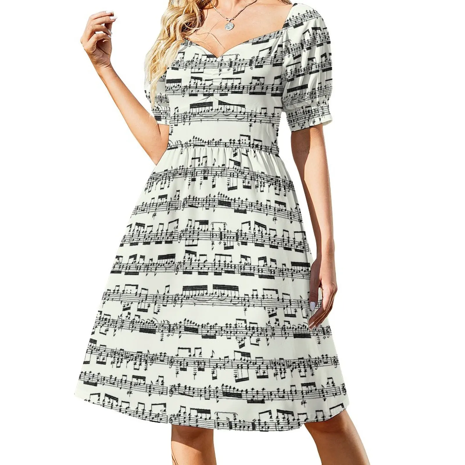 Sheet Music on Ivory Sleeveless Dress Elegant gown birthday dresses for women festival outfit women Female dress
Sheet Music on Ivory Sleeveless Dress Elegant gown birthday dresses for women festival outfit women Female dress