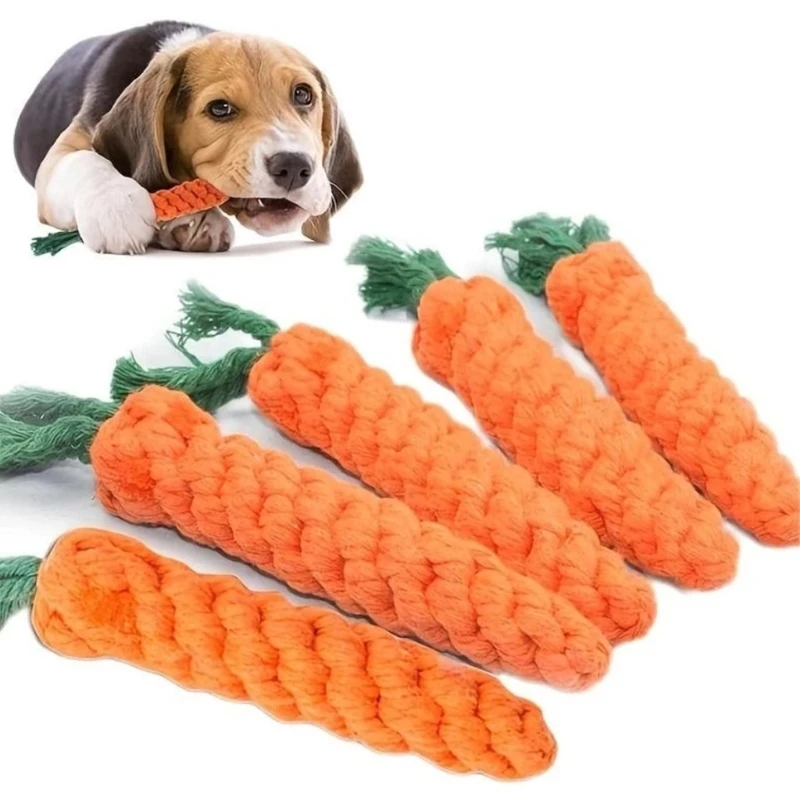 1pcs Carrot Dog Bite Rope Pet Dog Toys Cartoon Chew Toys Braided Bite Resistant Puppy Molar Cleaning Teeth Cotton Rope
1pcs Carrot Dog Bite Rope Pet Dog Toys Cartoon Chew Toys Braided Bite Resistant Puppy Molar Cleaning Teeth Cotton Rope