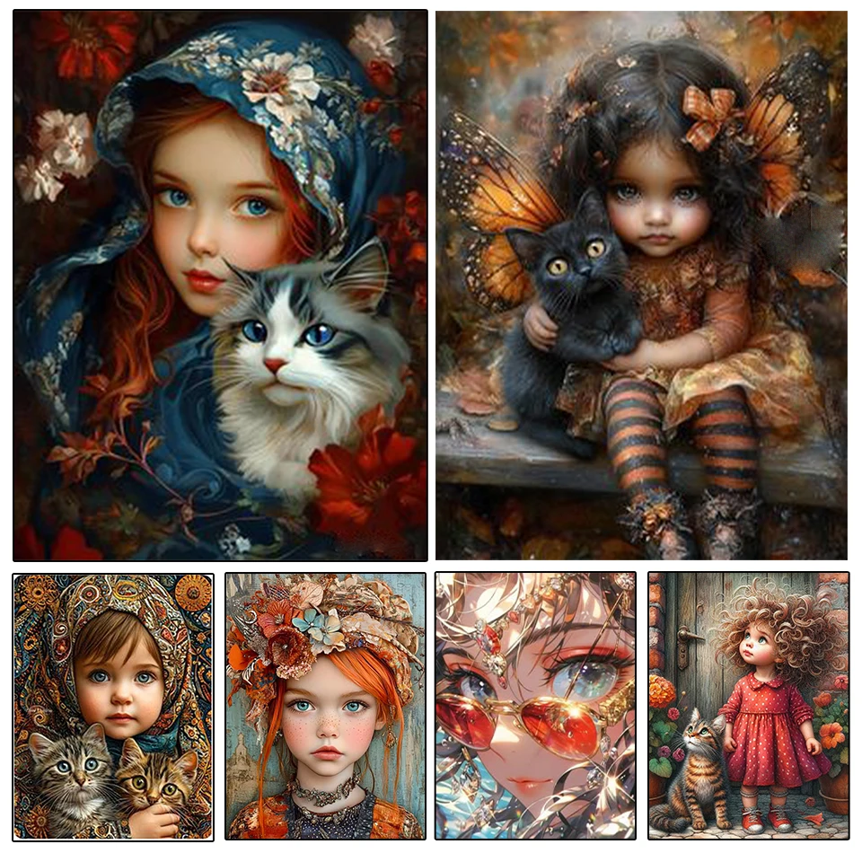 5DDIY Diamond Art Painting Set Girl Animal Cross Needle Embroidery Rhinestone Embroidery Set Character Wall Decoration
5DDIY Diamond Art Painting Set Girl Animal Cross Needle Embroidery Rhinestone Embroidery Set Character Wall Decoration