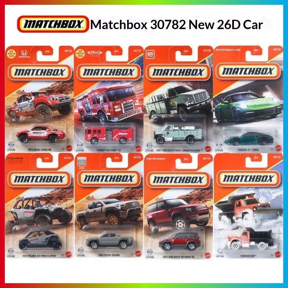 2026 Matchbox 30782 City Hero Series PIERCE VOLTERRA EV LAND ROVER DEFENDER 90 PORSCHE 911 TARGA 1/64 Die-Cast Car Toys Model
2026 Matchbox 30782 City Hero Series PIERCE VOLTERRA EV LAND ROVER DEFENDER 90 PORSCHE 911 TARGA 1/64 Die-Cast Car Toys Model