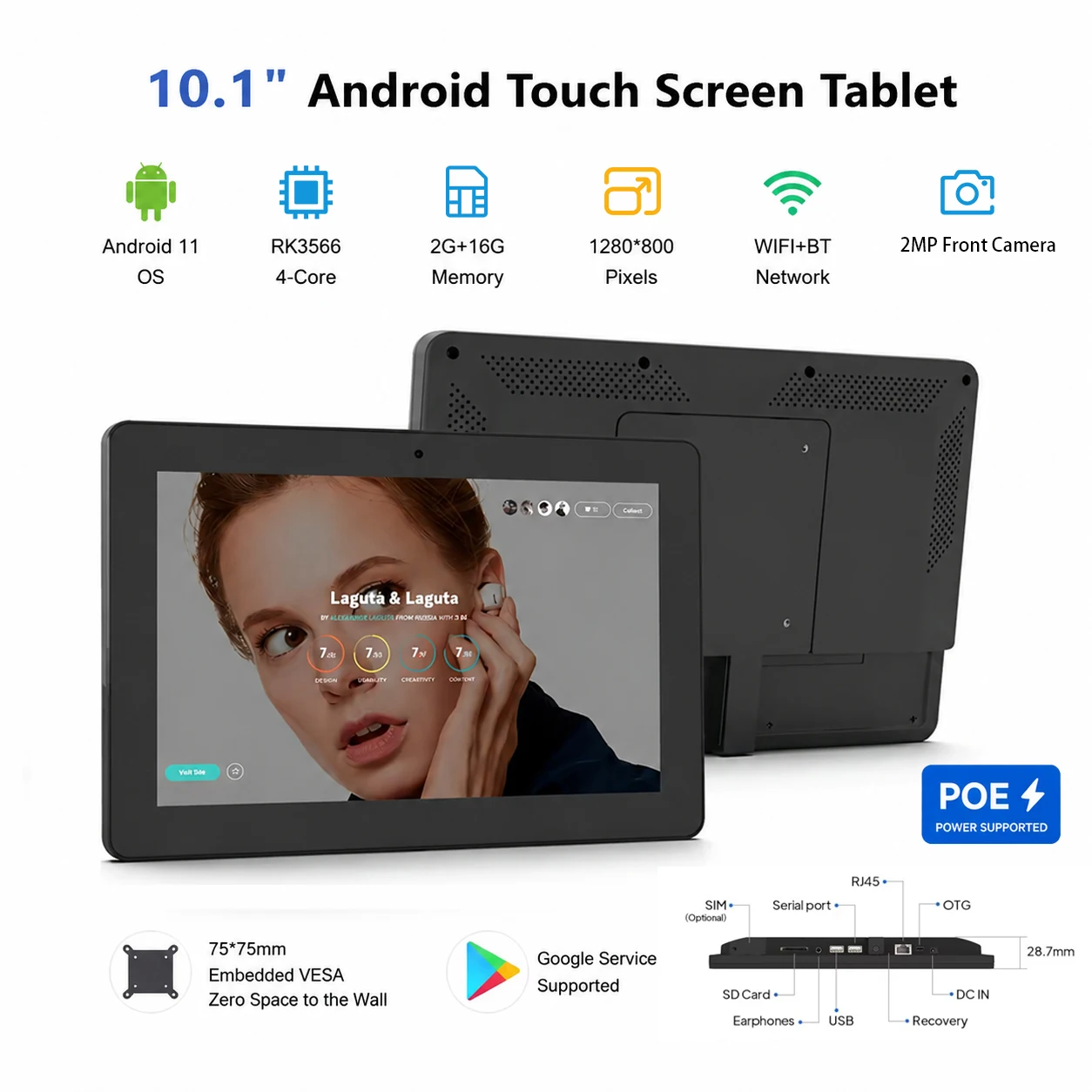 10.1 Inch Android Tablet Zero Space to the Wall Touch Screen Monitor POE MIC WIFI Tuya Smart Home Control Panel
10.1 Inch Android Tablet Zero Space to the Wall Touch Screen Monitor POE MIC WIFI Tuya Smart Home Control Panel