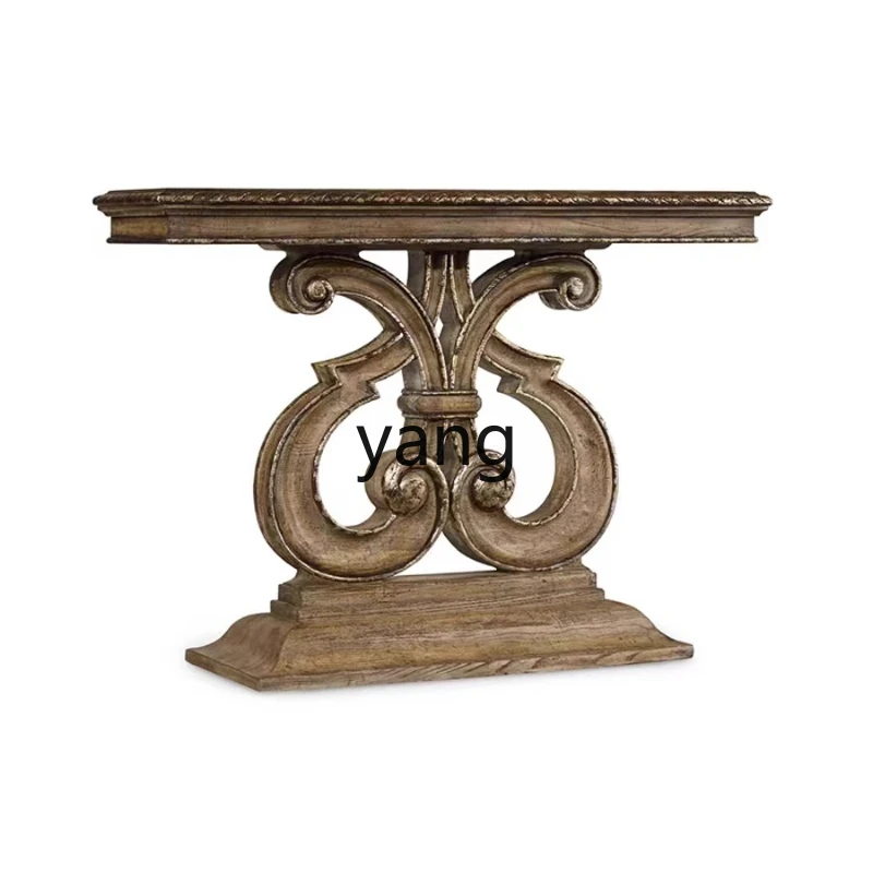 LTT American retro solid wood entrance table European corridor carved entrance table light luxury end view table
LTT American retro solid wood entrance table European corridor carved entrance table light luxury end view table