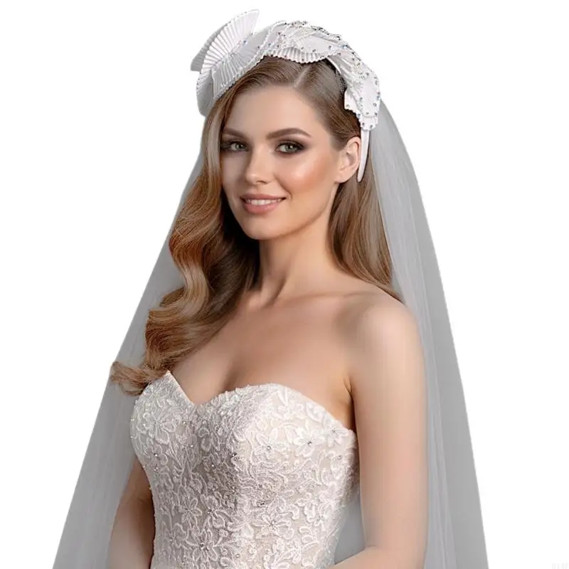 91AF Elegant Sheer Hairband Veils for Outdoor Weddings Floral Hairhoop Bride Veils for Engagement and Special Event Dressingup
91AF Elegant Sheer Hairband Veils for Outdoor Weddings Floral Hairhoop Bride Veils for Engagement and Special Event Dressingup
