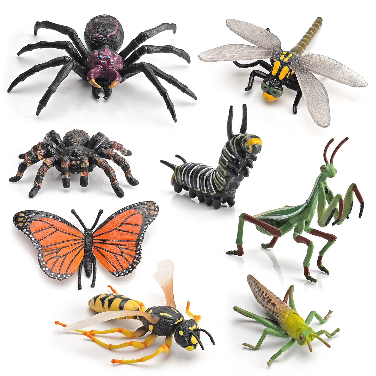Realistic solid bee, spider, butterfly, centipede, insect animal model, children's toy, sand table and parody figurine
Realistic solid bee, spider, butterfly, centipede, insect animal model, children's toy, sand table and parody figurine