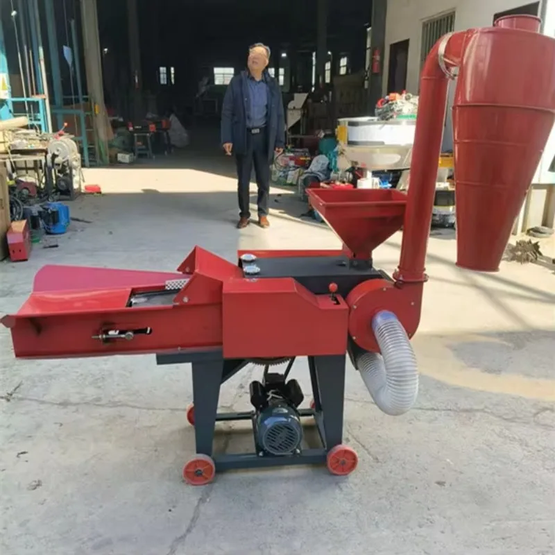 Straw Chopper, Shredding and Crushing Machine, Household Cattle and Sheep Silage Straw Grinder, Corn Grinder