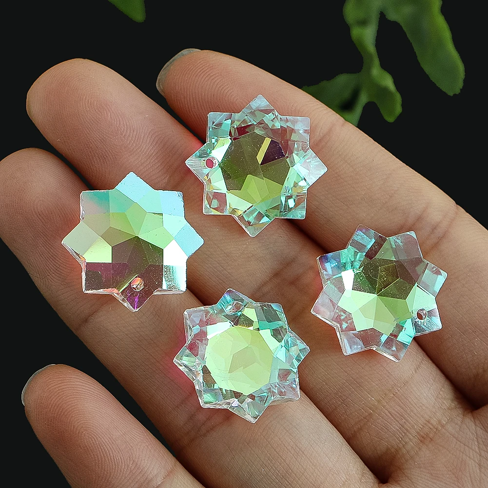 4PCS Crystal Star Pendant Iridescent Hanging Ornament Mini 8 Point Sun Catcher for Light Refraction Window Car Garden Decoration
4PCS Crystal Star Pendant Iridescent Hanging Ornament Mini 8 Point Sun Catcher for Light Refraction Window Car Garden Decoration