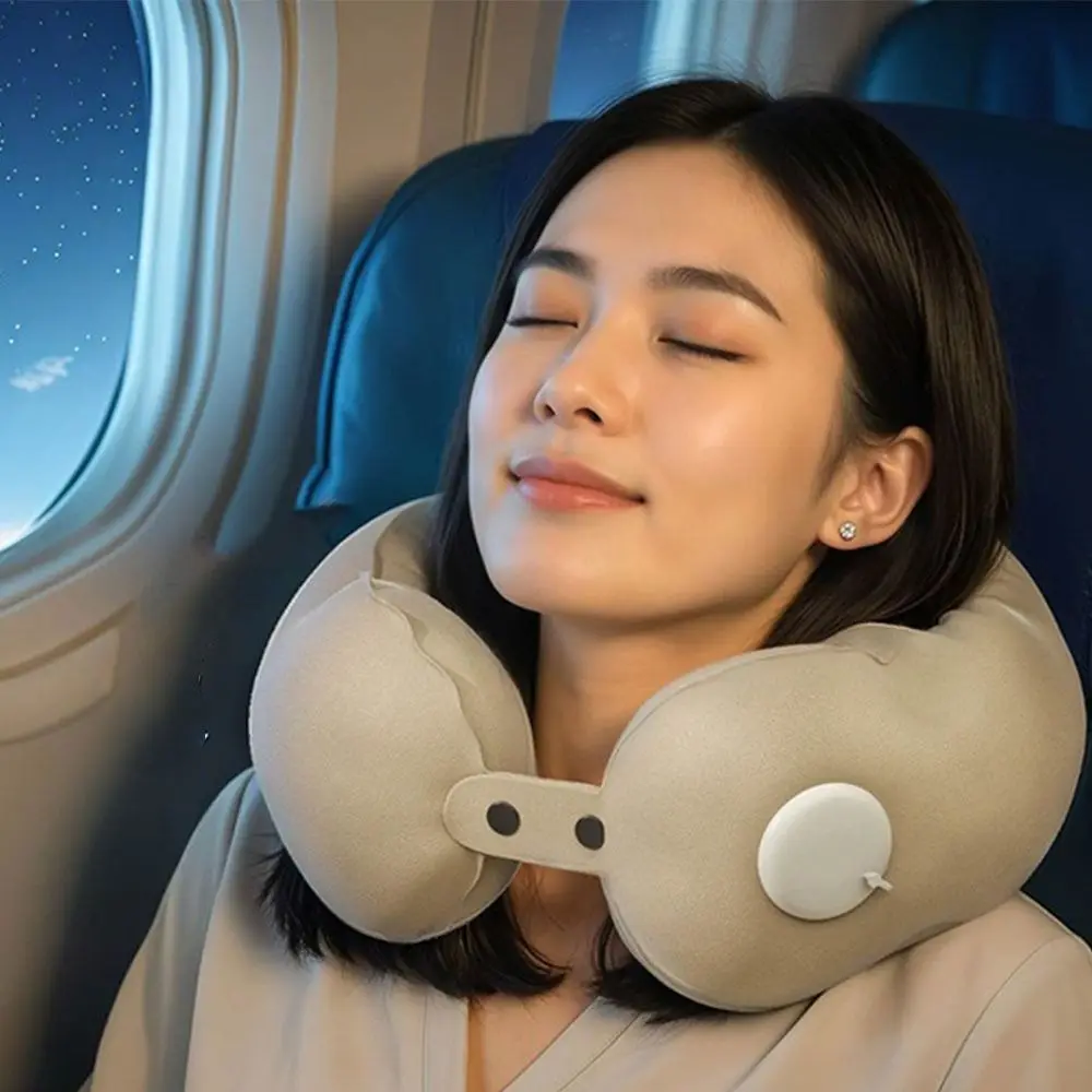 Pressed Inflation Inflatable Travel Pillow Lightweight Comfort U-shaped Pillow Head Neck Support with Storage Bag
Pressed Inflation Inflatable Travel Pillow Lightweight Comfort U-shaped Pillow Head Neck Support with Storage Bag